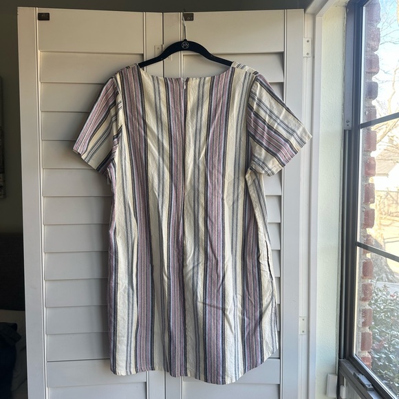Ellison Striped V Neck Shift Dress - Picture 3 of 3